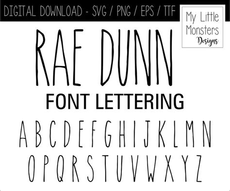 Rae Dunn Font Rae Dunn Inspired Font Actual Font File And Cut Svg Files