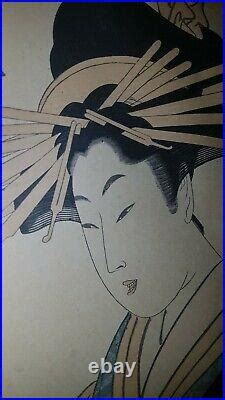 Japanischer Farbholzschnitt Old Japanese Woodblock Print Kitagawa