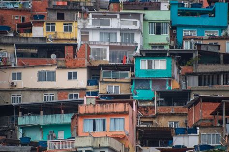 Favelas In The City Of Rio De Janeiro A Place Where Poor People Live