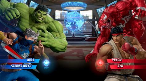 Hulk Strider Hiryu V S Venom Ryu Very Hard AI Marvel Vs Capcom