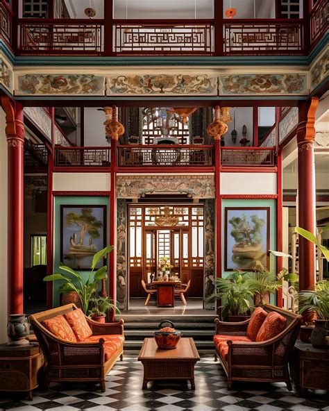 A Vintage Peranakan Style House Traditional Chinese House Asian Interior Design Chinese Interior