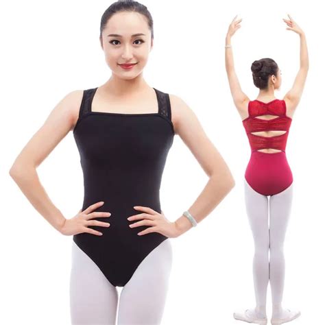 Sexy Lace Backless Sleeveless Spandex Cotton Ballet Leotards For Women