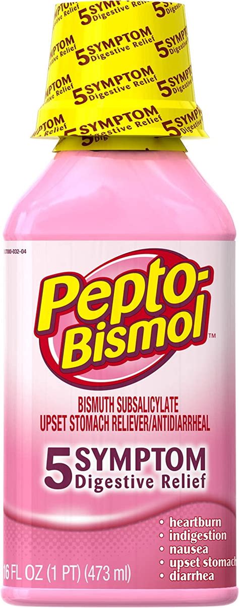 Pepto Bismol Original Liquid Symptom Medicine Including Upset