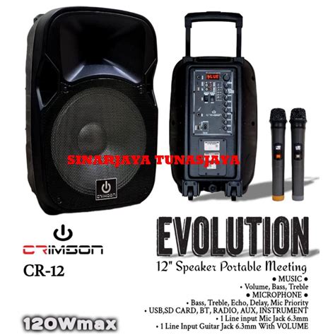 Jual Speaker Portable Wireless Crimson Cr Evolution Inch