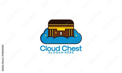 cloud chest logo designs  chest logo designs vector stock vector