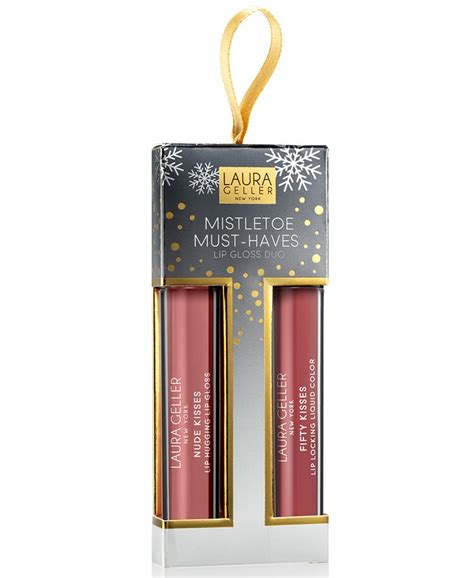 Laura Geller Beauty 2 Pc Mistletoe Must Have Lip Gloss Set Created