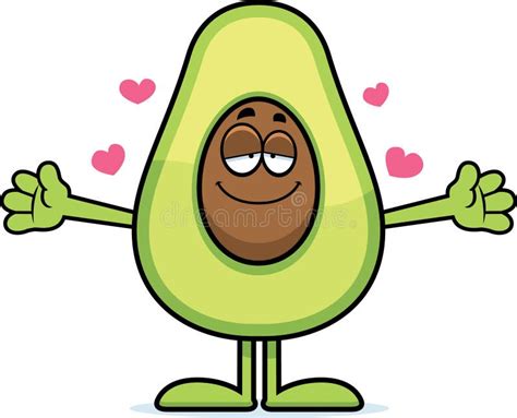 Cartoon Avocado Hug Stock Vector Image Of Fruit Hugging 51203304