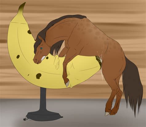 Rule 34 Banana Blue Eyes Bodily Fluids Breeding Mount Brown Body Brown Hair Brown Mane Brown