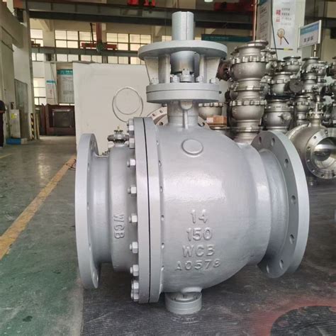 Cast Wcb Carbon Steel Stainless CF8 CF8m Flanged Trunnion Ball