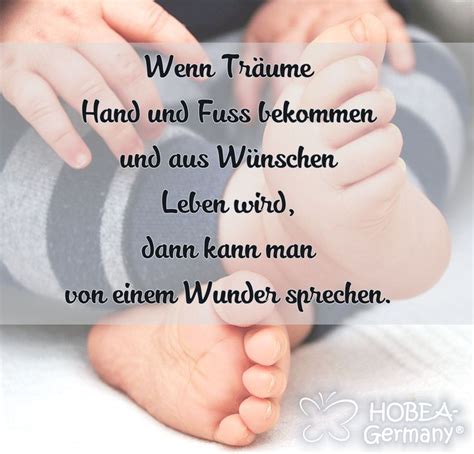 Babyspruch Spruch Zur Geburt Baby Quote Wenn Tr Ume Hand Und