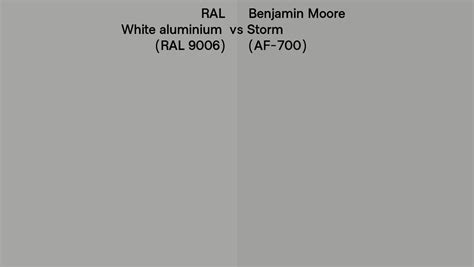 RAL White Aluminium RAL 9006 Vs Benjamin Moore Storm AF 700 Side By