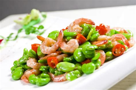 Fried Shrimp With Stinky Beans Stock Photo Image Of Gourmet Edible