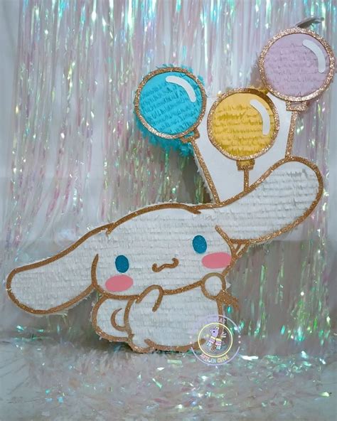 Piñatas Arte En Crepé On Instagram Cinnamoroll 🩵💛🩷 Hello Kitty Birthday Theme Hello Kitty