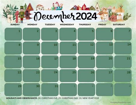 December Calendar 2024 Printable Printable Calendar 2024