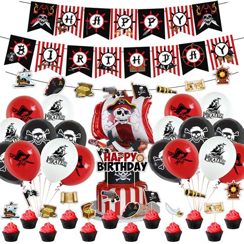 Buy Pirate Birthday Decorations Kit Pirate Happy Birthday Banner