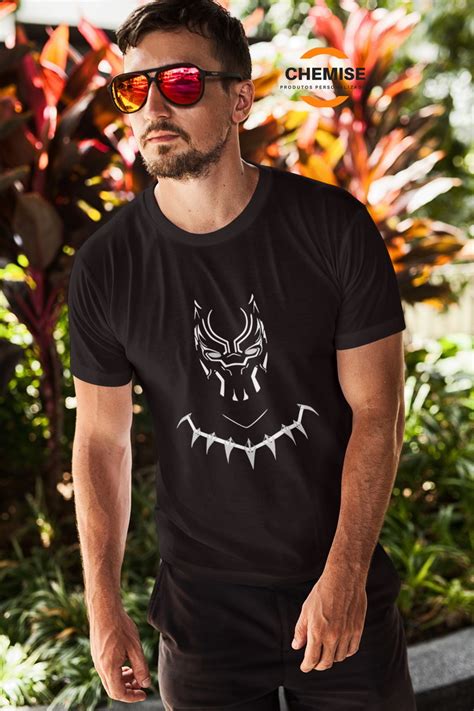 Camiseta Pantera Negra Rei T Challa Algod O Elo