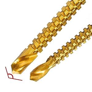 JONMON Titanium Coated HSS Twist Drill Bits 6Pcs 3 8mm Serrated