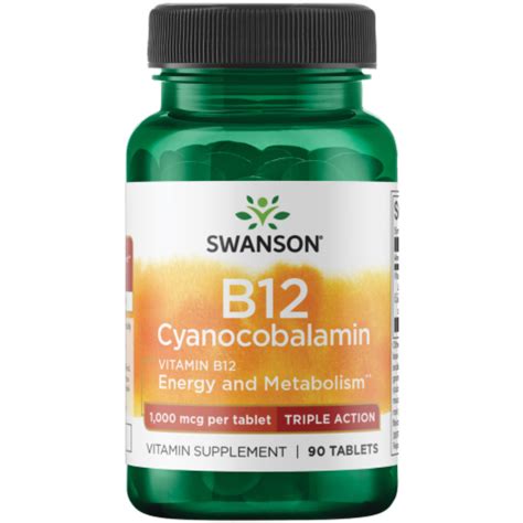 Swanson Vitamin B Cyanocobalamin Triple Action Mcg