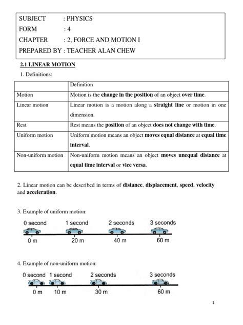 Physics Form 4 Chapter 21 And 22 Download Free Pdf Acceleration