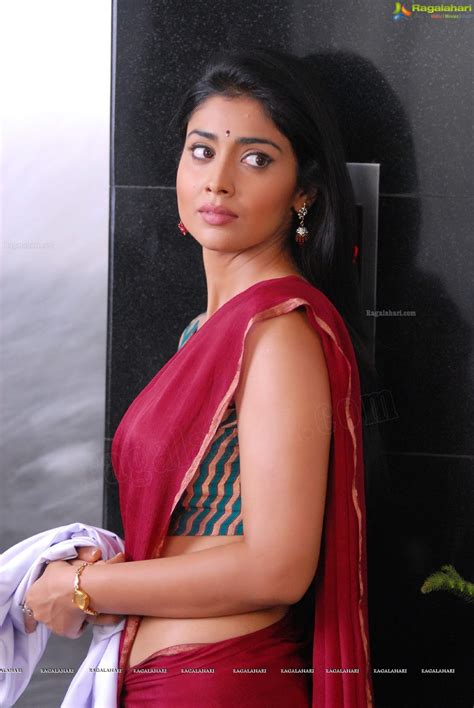 Shriya Saran Super Hot Saree Images And Wallpapers