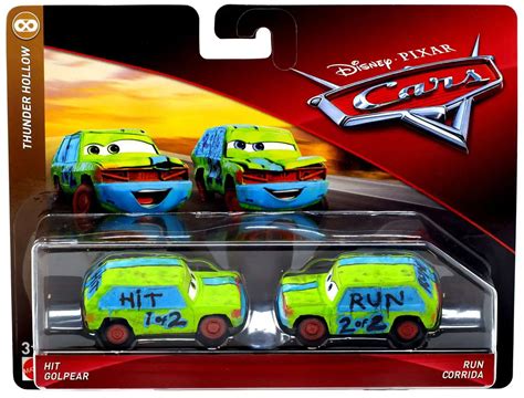 Disney Pixar Cars Cars 3 Thunder Hollow Hit Golpear Run Corrida 155 Diecast 2-Pack Mattel Toys ...