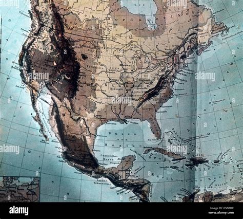 Landkarte Der Vereinigten Staaten Von Amerika Amerika Nord USA