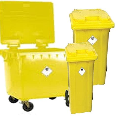 770 Litre 4 Wheeled Lockable Clinical Waste Bin