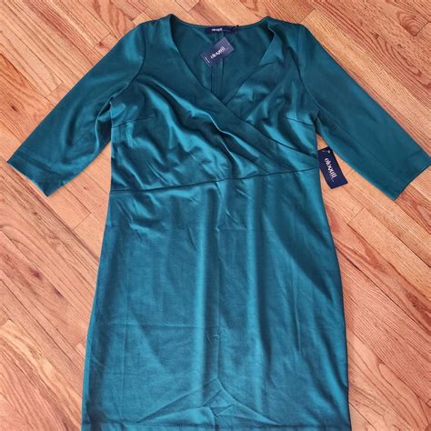 Eloquii Faux Wrap Dress Kelly Green Size 14 16 Depop