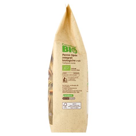 Carrefour Bio Penne Rigate Integrali Biologiche N103 500 G Carrefour