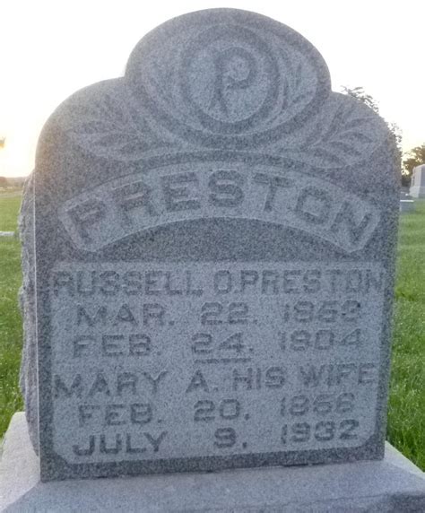 Mary Ann Fulkerson Preston M Morial Find A Grave