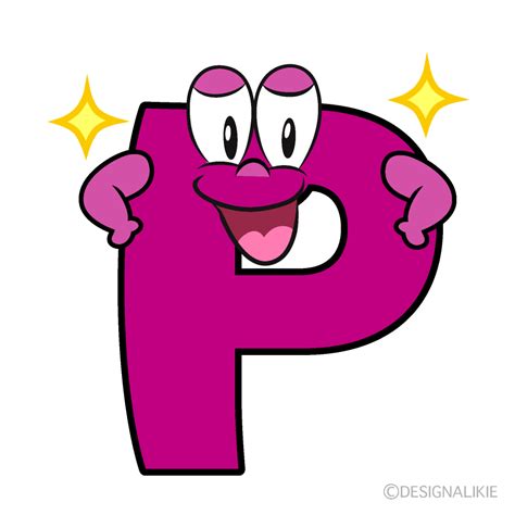 Free Glitter P Cartoon Character Clipart Charatoon