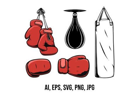 Boxing Vector Design Set Graphic By Raulyufitraf Creative Fabrica