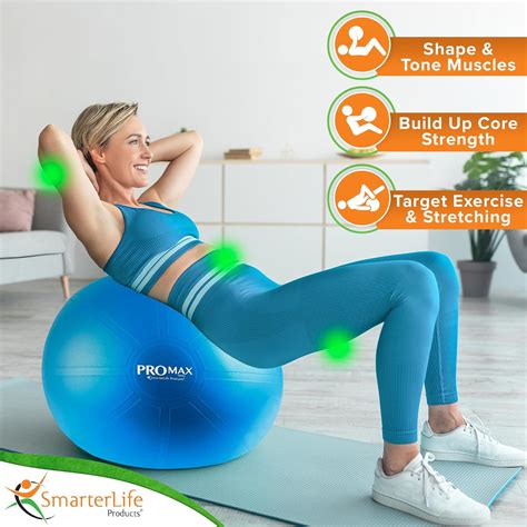 Smarterlife Pro Max Pelota De Ejercicio De Entrenamiento Para Fitness