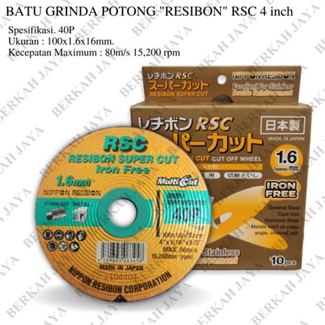 Jual Resibon Rsc Nippon Mata Gurinda Batu Gerinda Potong Besi Grinda