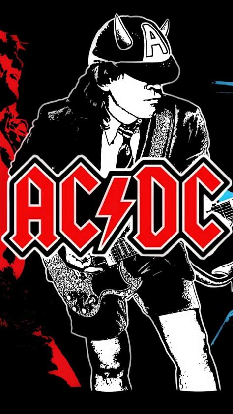 The Ac Dc Logo On A Black Background