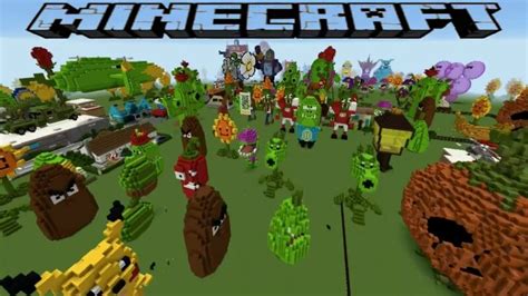 Plants Vs Zombies In Minecraft Pvz Minecraft Map