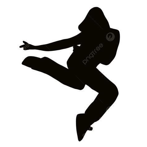 Hip Hop Dancing Silhouette Transparent Background, Silhouettes Of Black ...