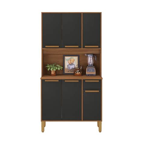 TUPI S A KIT COCINA ABBA LAGOS INDEKES FREIJO PLOMO 6 PUERTAS 1 CAJON