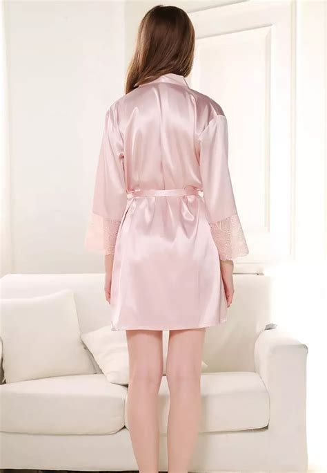 Buy Lycka Llc Lady Robe And Inner Lingerie Sets Pink Online