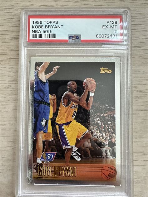 Topps Kobe Bryant Nba Th Rookie Psa Ex Mt Ebay