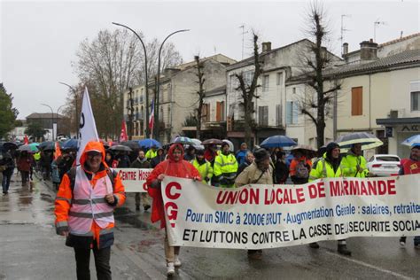 Marmande plus de 2000 manifestants grévistes contre la réforme des