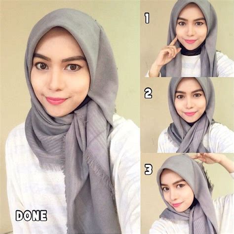 Cara Pakai Hijab Segi Empat Simple Terbaru