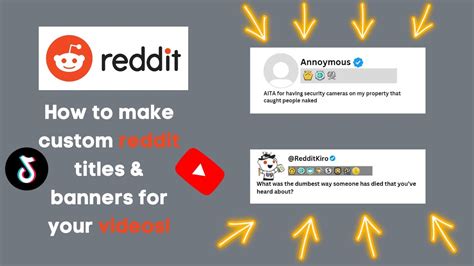 How To Make Custom Reddit Titlesbanners For Your Tiktok Reddit Videos