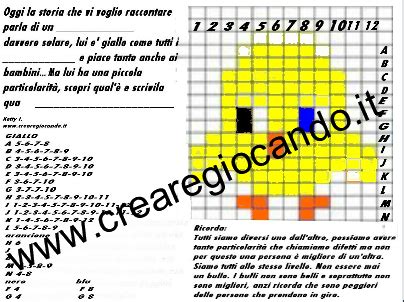 IL PULCINO PARTICOLARE Filastrocca Pensiero Pixel Art Con Codici