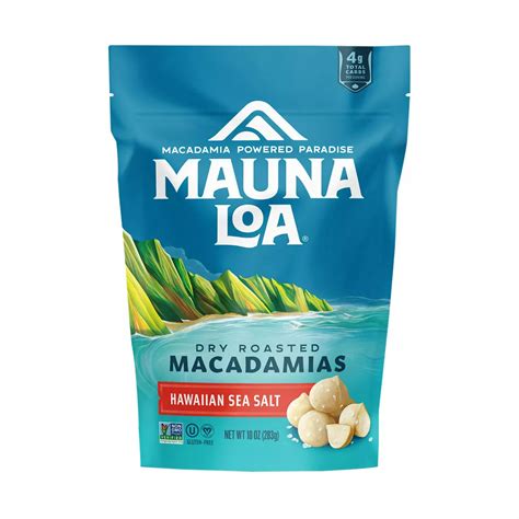 Mauna Loa Dry Roasted Macadamia Nuts With Hawaiian Sea Salt 10 Oz