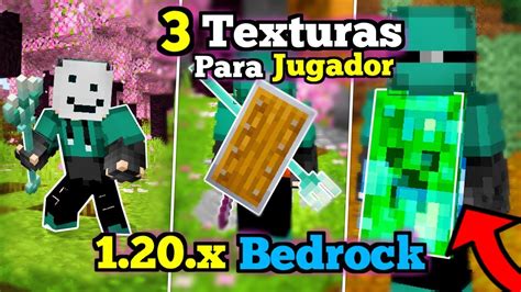 🔴 Top 3 Texturas Que Cambian Nuestro Personaje En Minecraft Pe 1 20 X