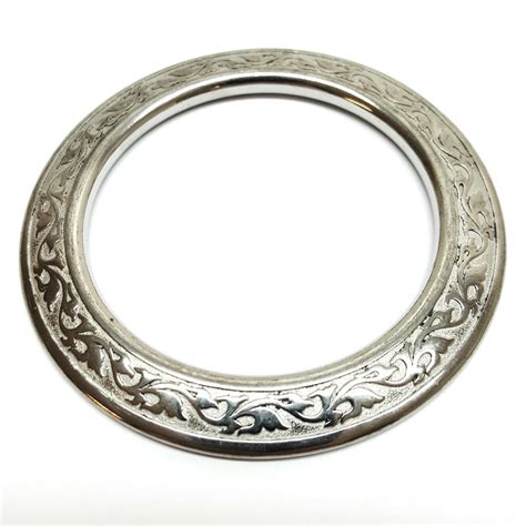 Stainless Steel Jeremiah Watt Floral Breast Collar Ring Saddles N