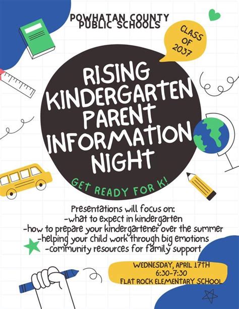 Class Of 2037 Rising Kindergarten Parent Information Night Flat Rock