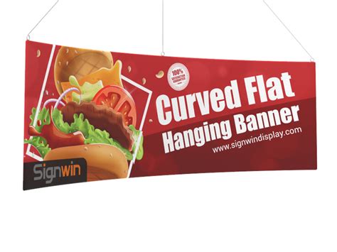 Curved Flat Hanging Banner Custom Printing For Conventions Signwin