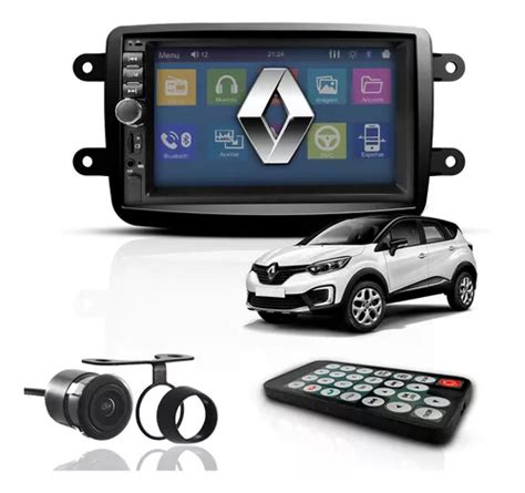 Kit Central Multim Dia Universal Mp Din Bt Espelha Captur